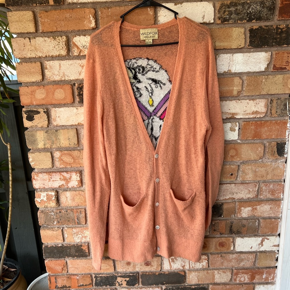 Wildfox White Label Apache Eagle Long Cardigan - image 3